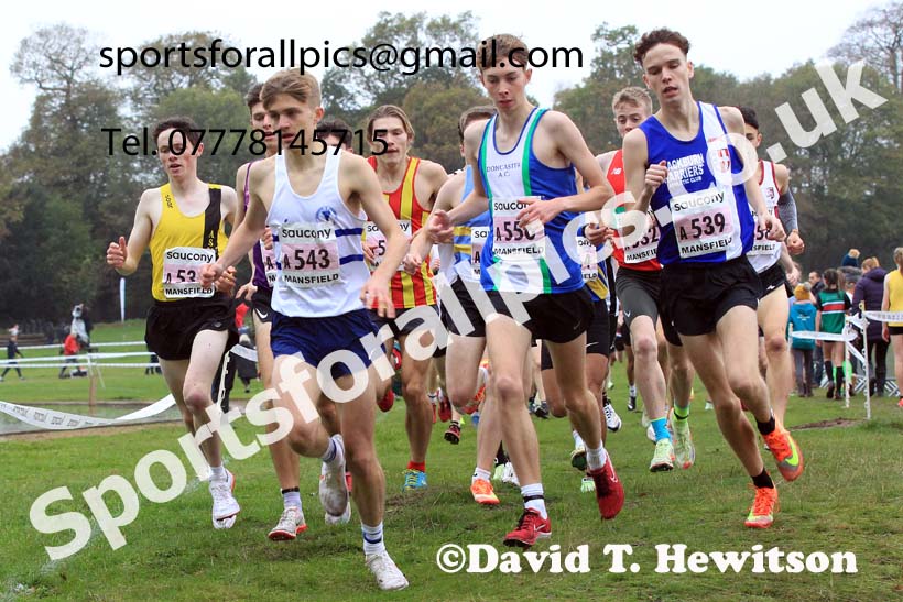 Junior Men, 2022 National Cross Country Relays, Berry Hill Park, Mansfield.  Photo: David T. Hewitson/Sports for All Pics
